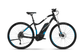 Электровелосипед Haibike Sduro Cross 5.0 women 500Wh 9s Alivio Черный с Голубым original 2017